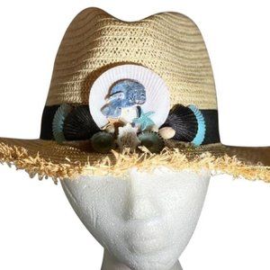 Seashells & Pewter Manatee Beach Panama Sun Hat